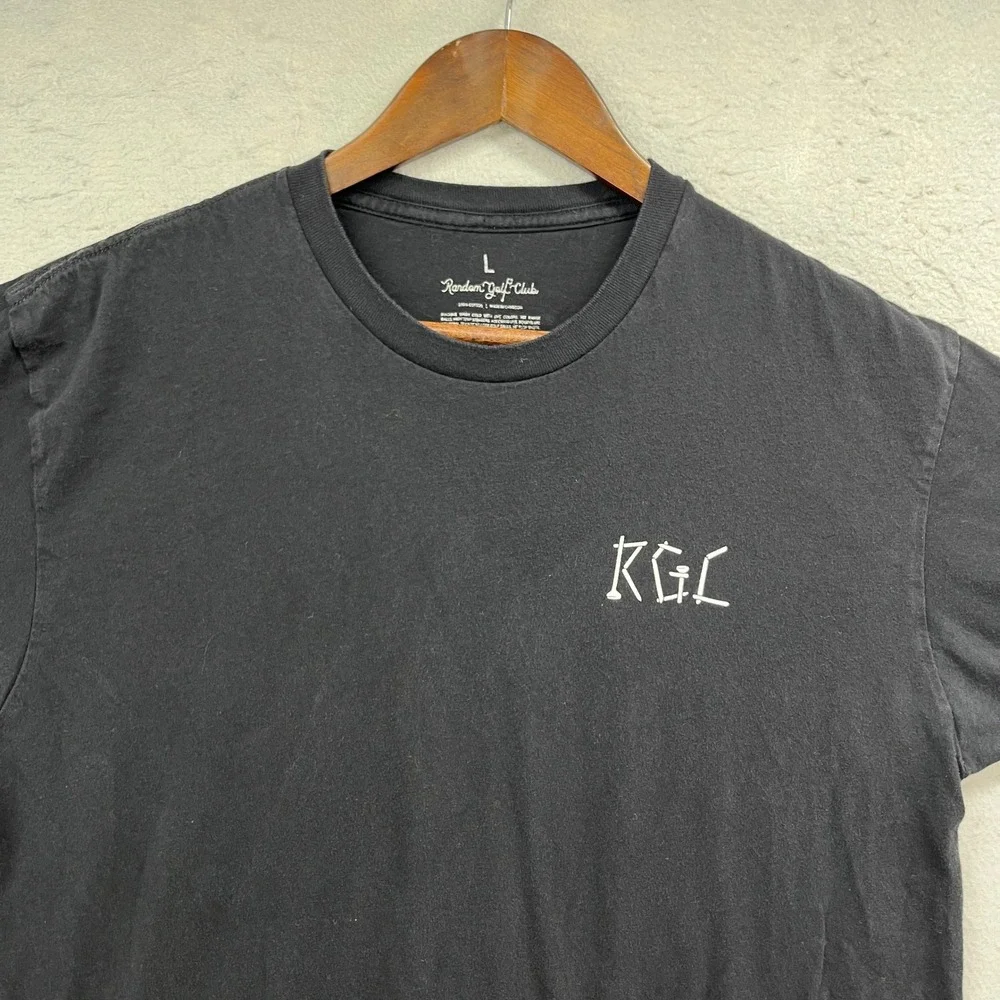 Random Golf Club T-Shirt Mens L Black RGC Cotton Golfcore Streetwear Skull Tee